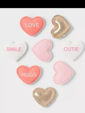 8pc Hearts Valentine's Day Felt Vase Filler - Spritz™